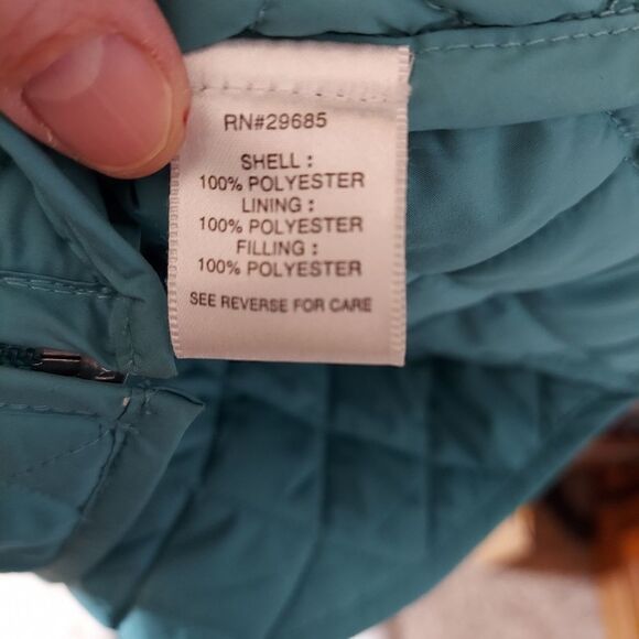 Pendleton Quilted Aqua Blue‎ Full Zip Lightweight Jacket Sz Sm - Picture 8 of 12